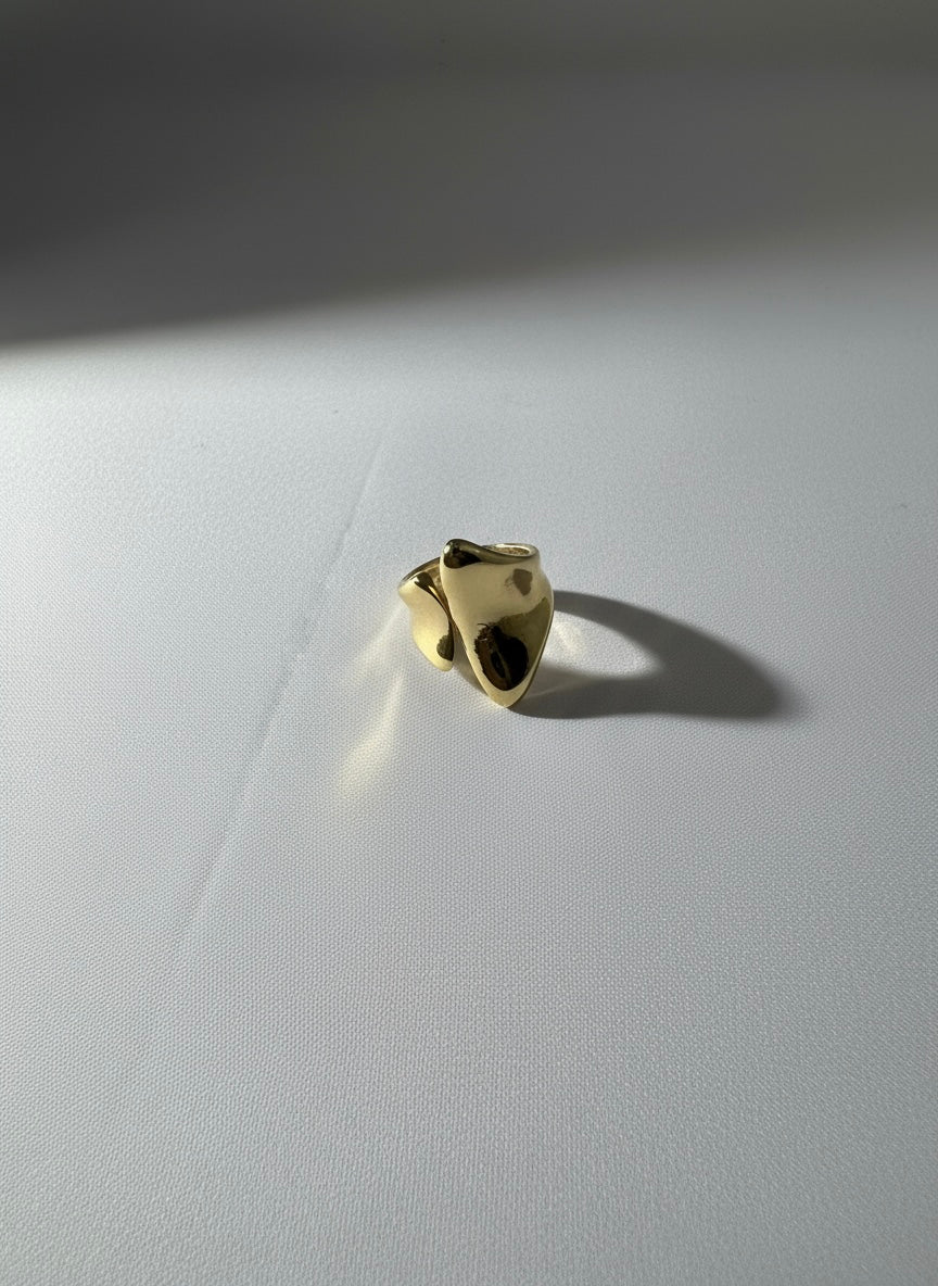 Bague CALLA en acier inoxydable plaqué or