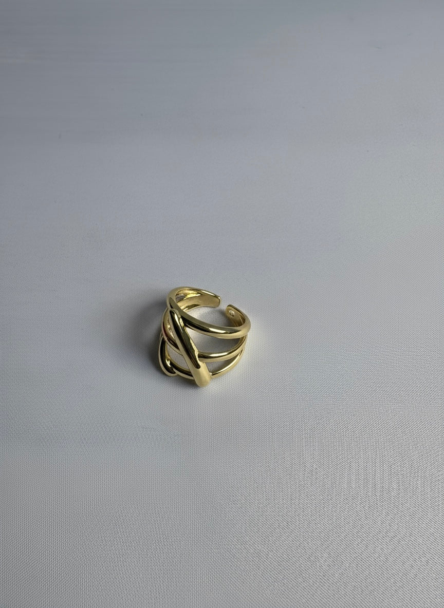 Bague ELÉA en acier inoxydable plaqué or