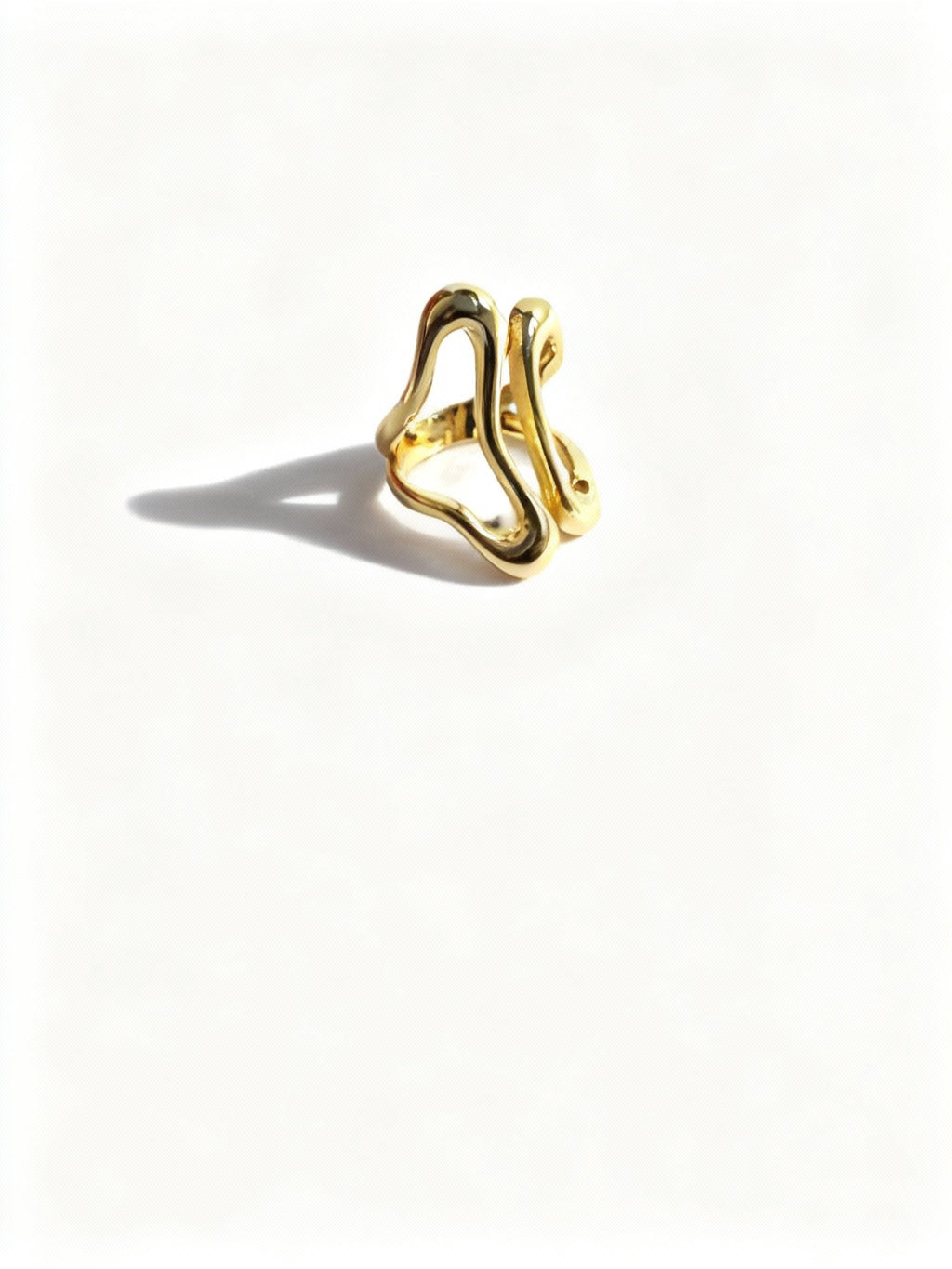 Bague GAIA en acier inoxydable plaqué or