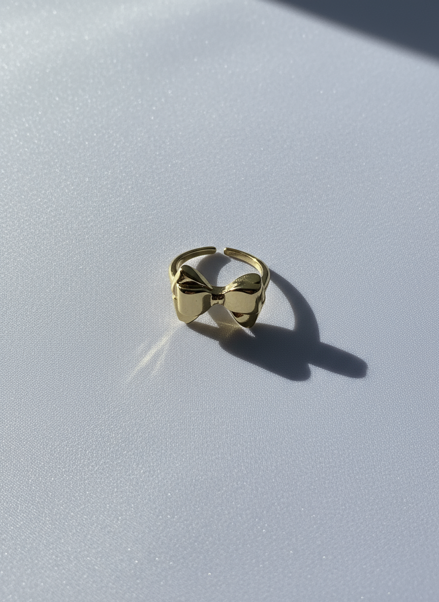 Bague NÉRA en acier inoxydable plaqué or