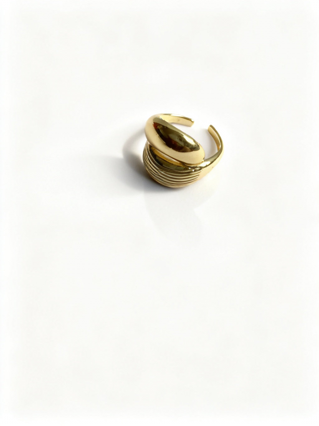 Bague AURORE en acier inoxydable plaqué or
