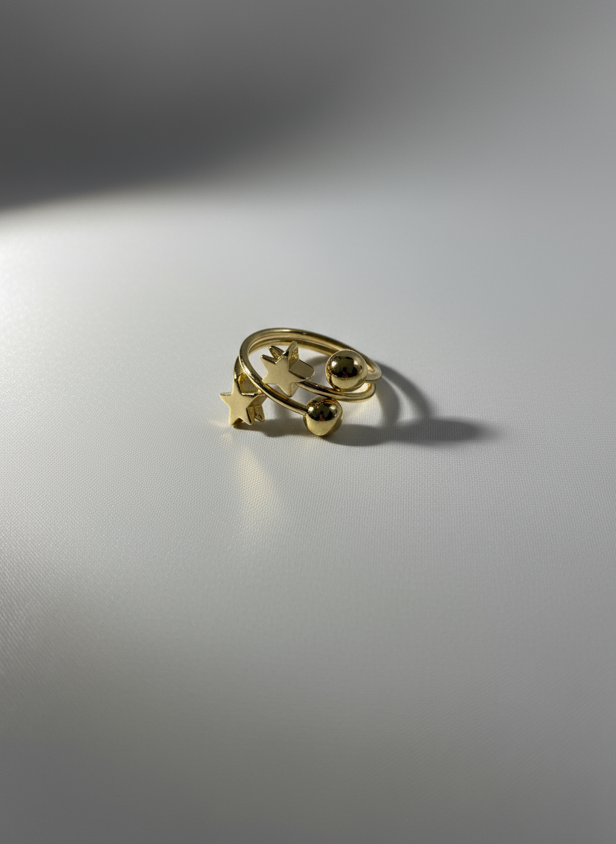 Bague LIVIA en acier inoxydable plaqué or