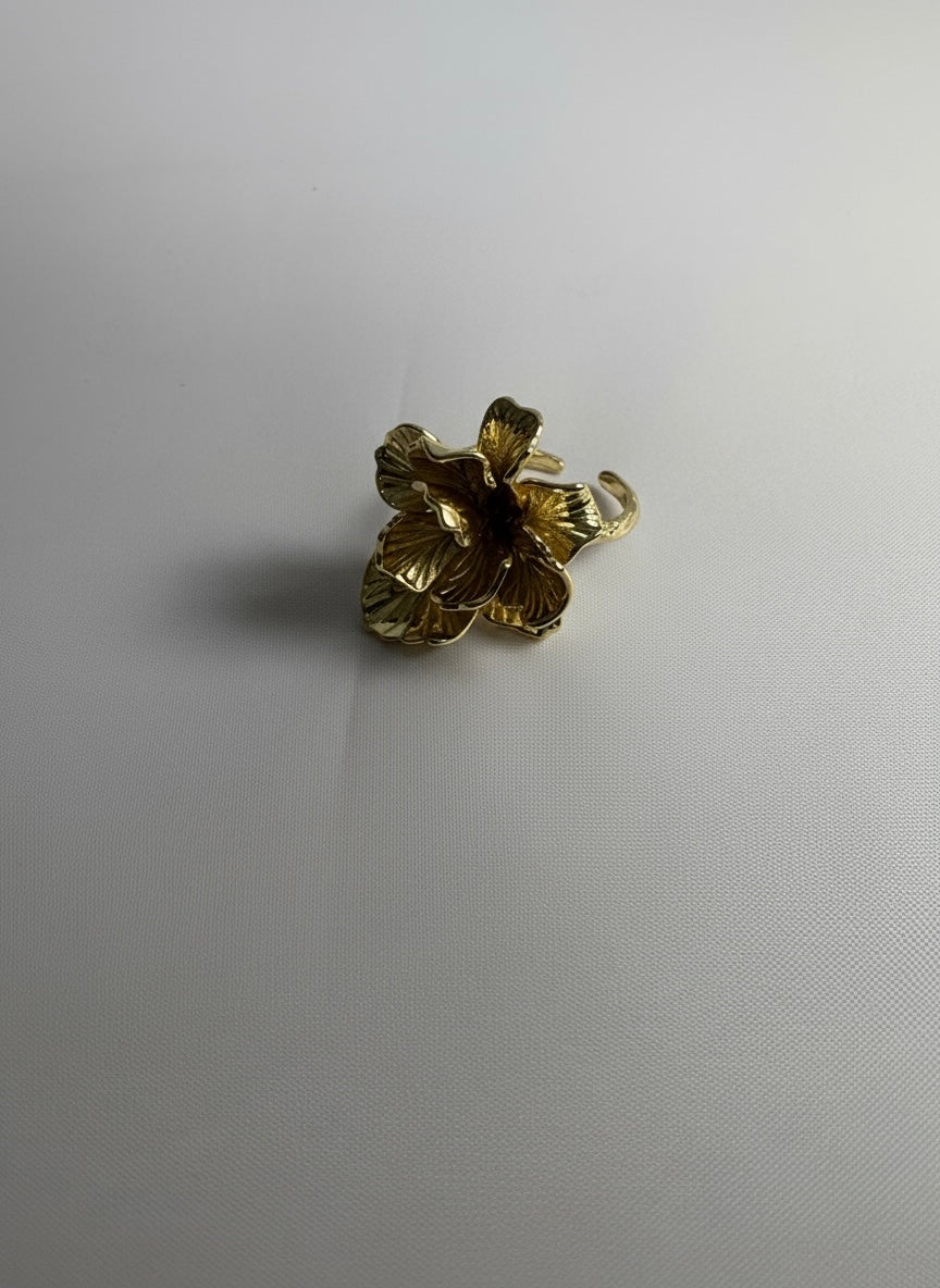 Bague AMARA en acier inoxydable plaqué or