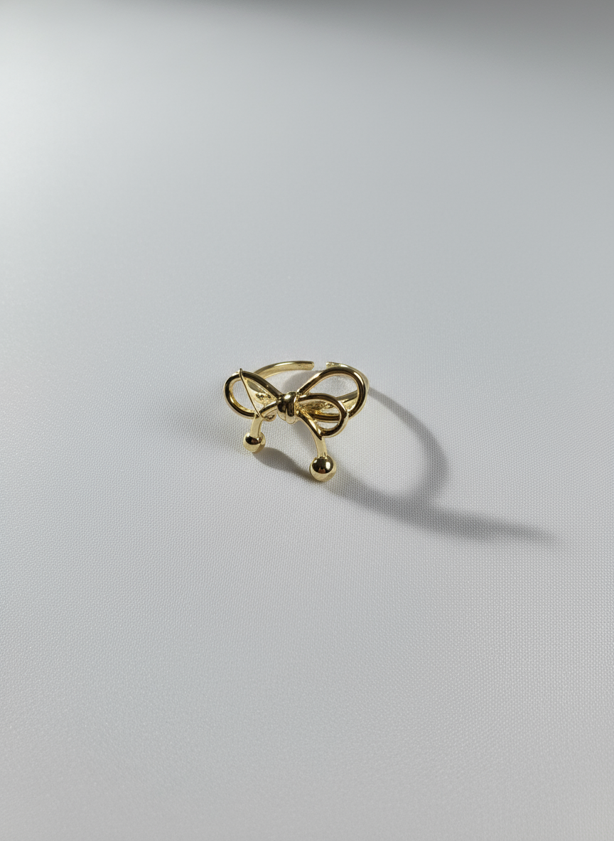 Bague ORI en acier inoxydable plaqué or