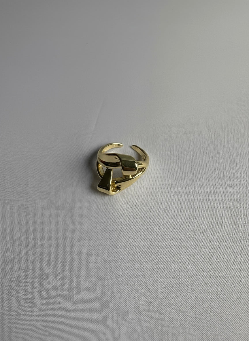 Bague LUSIA en acier inoxydable plaqué or
