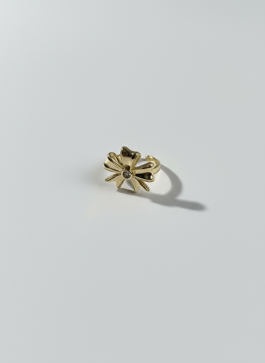 Bague IVI en acier inoxydable plaqué or