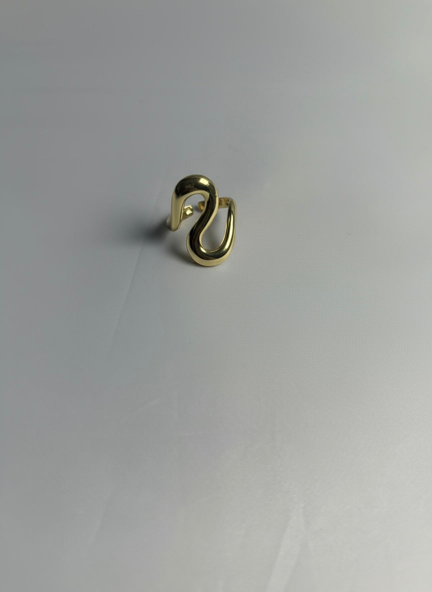 Bague AURA en acier inoxydable plaqué or