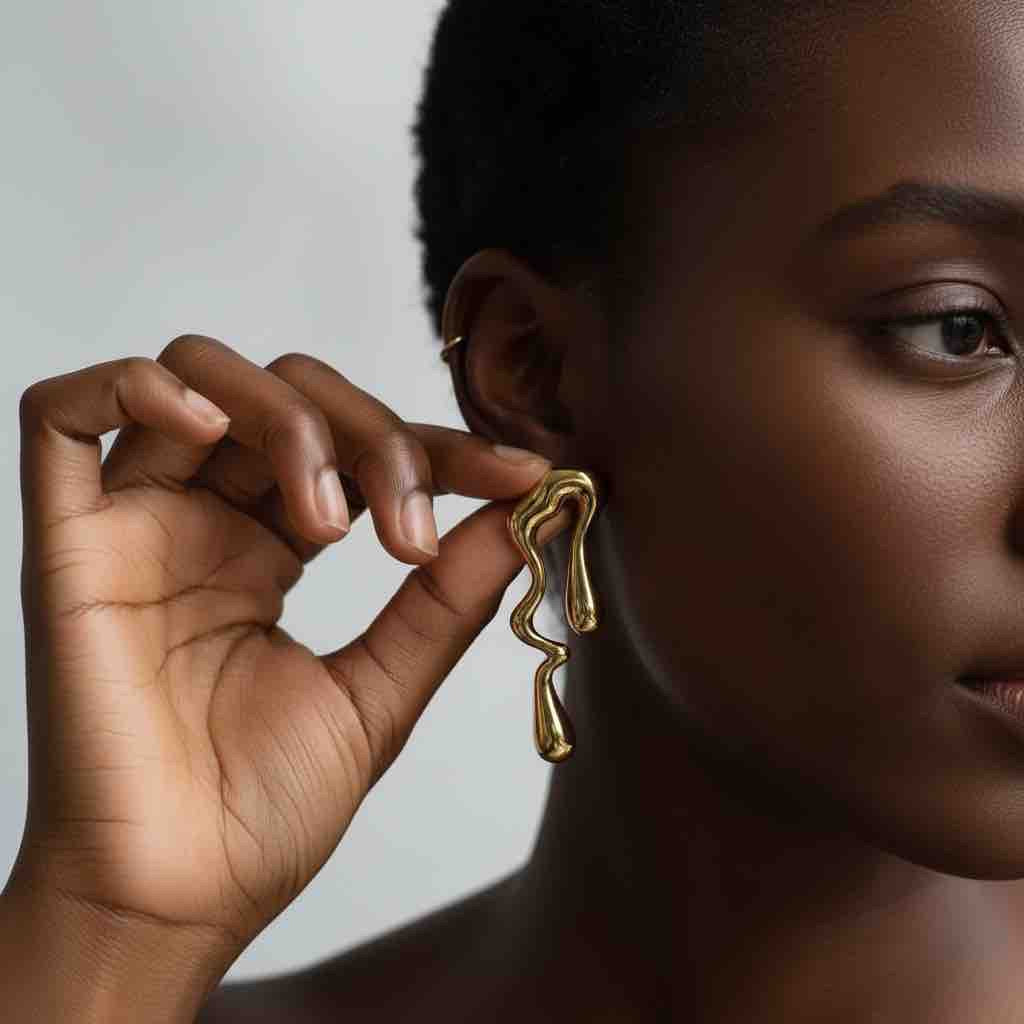 Boucles d’oreilles LÉNA en acier inoxydable
