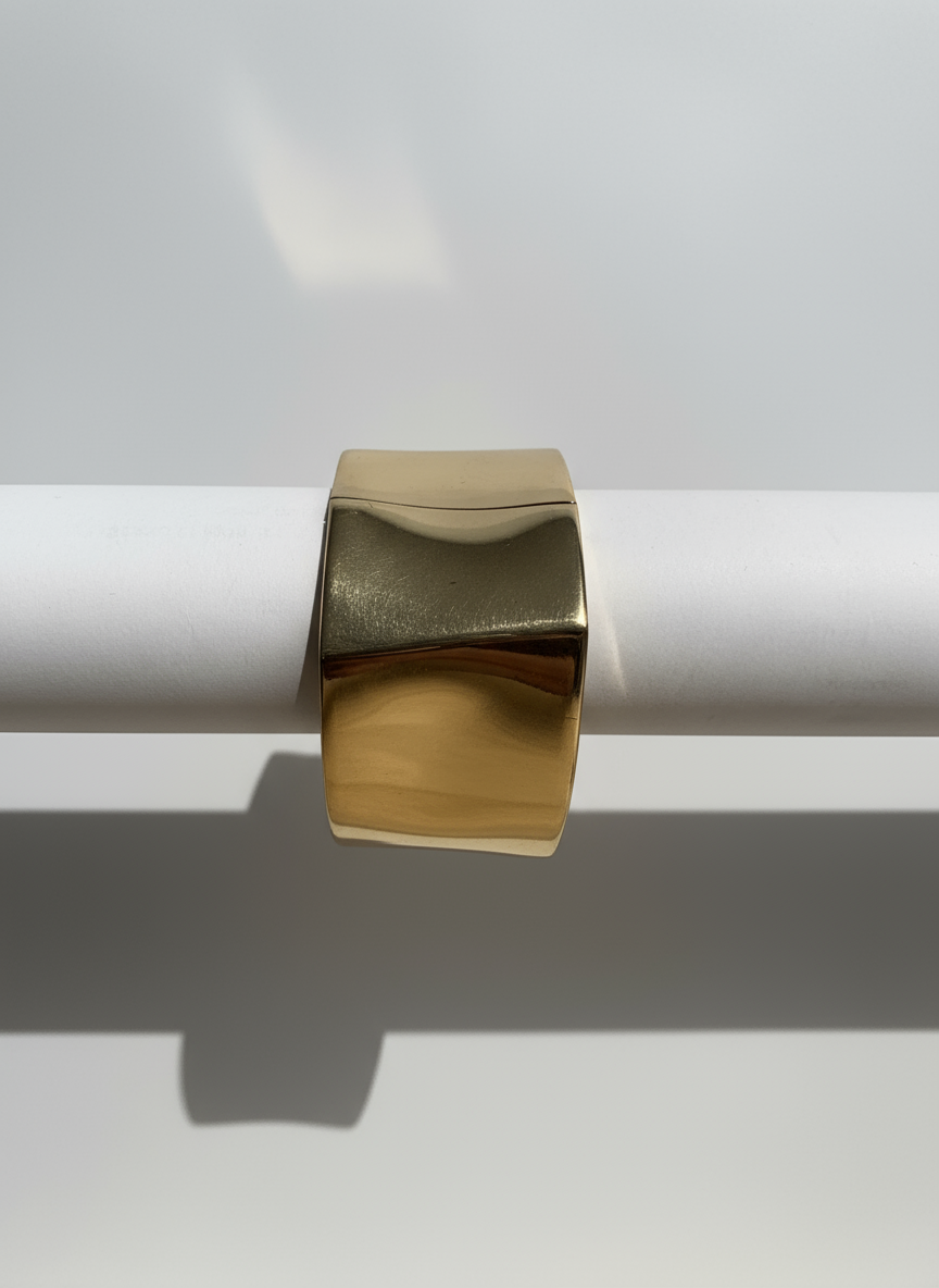 Bracelet  AGORA en acier inoxydable plaqué or
